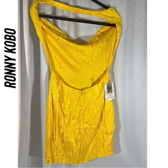RONNY KOBO FOR FREE PEOPLE MARISSA MINI DRESS IN LEMON NWT MEDIUM - Picture 9 of 15